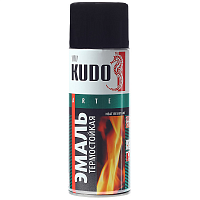 Эмаль термостойкая (черная / 520мл) Kudo 300 ₽