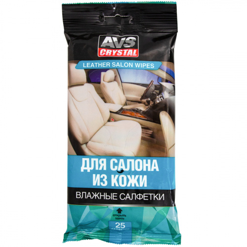 Салфетки влажные AVS («Для салона из кожи» / 25шт / AVK-206) AVS 90 ₽