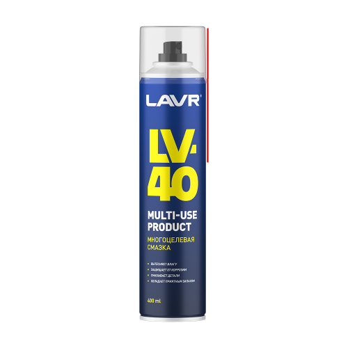 Смазка аэрозоль LAVR LV-40 Multipurpose grease (многоцелевая / 400мл)  450 ₽