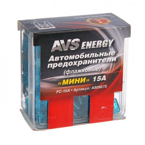 Предохранитель (флажок / mini / 15А / AVS) AVS 15 ₽