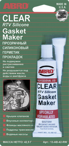 Герметик ABRO (42.5гр / бесцветный / силиконовый / для прокладок) ABRO 330 ₽